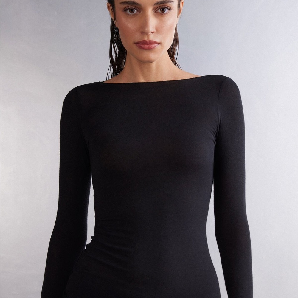 Intimissimi Black Long Sleeve Top